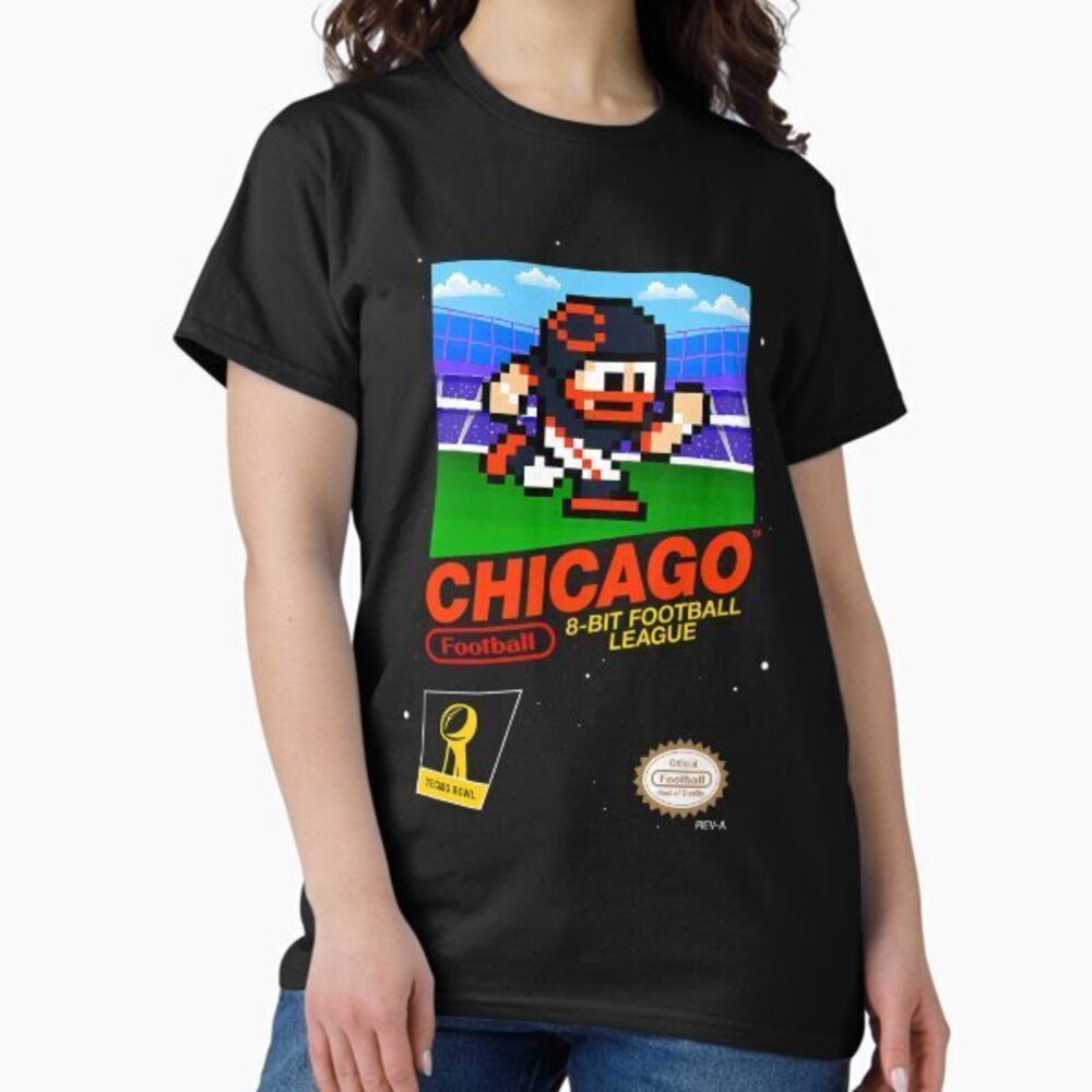 Chicago Bears (8-Bit Videogames Cartridge) Classic T-Shirt